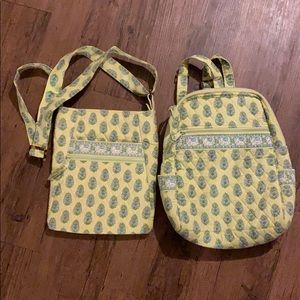 2 Vera Bradley bags, backpack and crossbody